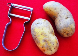 batatas e descascador